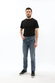 Erkek Koyu Mavi Regular Fit Jean Pantolon - 1