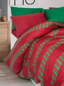 Cozy Home Festive Çift Kişilik Lastikli Çarşaflı Nevresim Takımı Holly Yeşil - 3