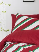 Cozy Home Festive Tek Kişilik Lastikli Çarşaflı Nevresim Takımı Merry Kırmızı - 3