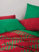 Cozy Home Festive Tek Kişilik Lastikli Çarşaflı Nevresim Takımı Holly Yeşil - 5