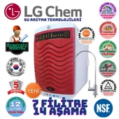 LG Chem GOLD BEYAZ KIRMIZI MONTAJ DAHİL 12 LİTRE 7 FİLTRE 14 AŞAMA SU ARITMA CİHAZI - 1