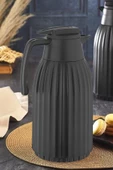 Penguen Png-7004 1,5 Lt Oluklu Cam Termos Siyah - 1