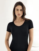 6 Adet Şahinler Bayan V Yaka Kısa Kollu Likralı Atlet B236 thumbnail 2