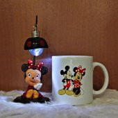 Minnie Mouse Işıklı Biblo Mickey Kupa 2Li Hediye Seti - 1