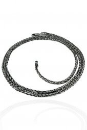 925 Gümüş Tilki Kuyruğu 60 cm 3.2 mm Erkek Zinciri Kolye thumbnail 1