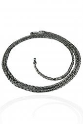 70 cm Tilki Kuyruğu 3.2 mm Erkek Zinciri Gümüş Kolye thumbnail 1