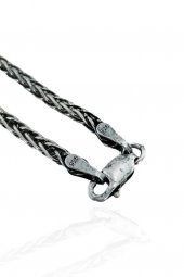 925 Gümüş Tilki Kuyruğu 60 cm 3.2 mm Erkek Zinciri Kolye thumbnail 3