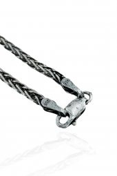 70 cm Tilki Kuyruğu 3.2 mm Erkek Zinciri Gümüş Kolye thumbnail 4