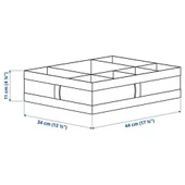 SUMUHOME SKUBB DOLAP İÇİ DÜZENLEYİCİ BÖLMELİ KUTU BEYAZ 44x34x11 CM - 6