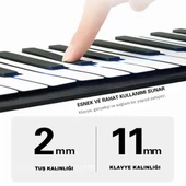 Taşınabilir Dijital Piyano: 88 Tuş, 128 Ses, USB, MIDI, Öğretim Modu ve Dahili Hoparlörler - 5