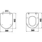 Creavit Yavaş Kapanır Klozet Kapağı Slim Thermoplast Duck KC0903 thumbnail 2