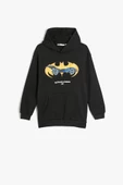 Koton Erkek Çocuk Batman Kapşonlu Sweatshirt Lisanslı Uzun Kollu - 1
