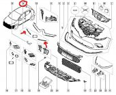 Renault Clio 4 Ön Panjur Çıtası Siyah Sağ Sol Takım 620723341R - 2