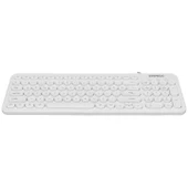 Everest KM-01K Beyaz Kablolu Usb Yuvarlak Tuşlu 3D Mouse Combo Türkçe Klavye + Mouse Set - 3