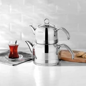 Nehir Lotus Sade Midi Çelik Çaydanlık Takımı - 1