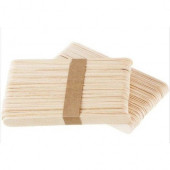 Ahşap Çubuk Dil Çubuğu Büyük Dondurma Çubuğu Renksiz 50'li - 2