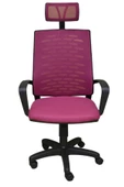 Porziyon Nadya Fileli Plastik Yönetici Ofis Büro Bilgisayar Çalışma Koltuğu - Sandalyesi thumbnail 2