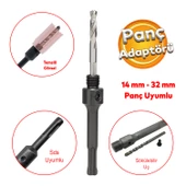Ugr Metal Sds Plus Panç Adaptörü 14x32 mm Delik Oyuk Açma Delme No:2 Bi Metal Matkap Uyumlu thumbnail 1