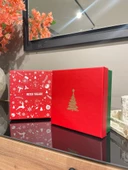 Kolix 2 Adet Yılbaşına Özel 20x20 cm Yeniyıl Dekoratif Hediye Kutusu Çam Ağacı ve Yeniyıl Desen - 2