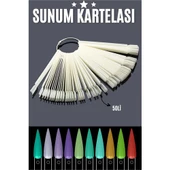 ModaCar BEYAZ Protez Jel Tırnak Eğitim ve Sunum Kartelası - 1