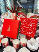 Kolix 2 Adet Yılbaşına Özel 20x20 cm Yeniyıl Dekoratif Hediye Kutusu Çam Ağacı ve Yeniyıl Desen - 1