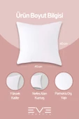 2 Adet Throw Serisi Antialerjik %100 Silikon Elyaf Dolgulu Kırlent Iç Kare Yastık 45x45cm 350gr - 3