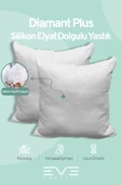 4 Adet Diamant Plus Kare Kırlent Yıkanabilir Antialerjik Silikon Elyaf Yastık 40x40cm 400 gr - 2