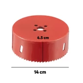 Metal Sds Plus Panç Ø 140 mm Çap 14 cm Delik Oyuk Açma Delme HSS Bi Metal Testeresi Adaptör Uç thumbnail 2