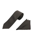 Brianze Desenli 3'lü Kravat Ve Mendil Set thumbnail 4