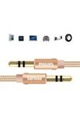 Philips  Swa5010c 3.5mm Örgülü Aux Ses Kablosu Gold thumbnail 5