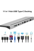 Bluesery 12 In 1 Usb C Hub Tipi C Adaptörü 4k Hdmı Vga Rj45 Lan Ethernet Sd/tf Hub 3.5mm Et-t12 - 3