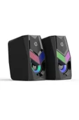 HP  DHE-6000 6W 2.0 RGB Aydınlatmalı Multimedya Hoparlör (3,5mm jack+usb) (Ramwhite Türkiye Garantili) - 2