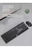 HP  KM100 Kablolu Türkçe Q Klavye & Mouse Set Siyah (Ramwhite Türkiye Garantili) - 4