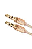 Philips  Swa5010c 3.5mm Örgülü Aux Ses Kablosu Gold thumbnail 4