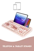 Everest  K-98 LATTE 2.4G+BT1+BT2 Mac Wın Ios Android Çoklu Cihaz Bağlantılı Kablosuz Bluetooth Klavye - 3