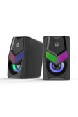 HP  DHE-6000 6W 2.0 RGB Aydınlatmalı Multimedya Hoparlör (3,5mm jack+usb) (Ramwhite Türkiye Garantili) - 4