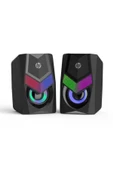 HP  DHE-6000 6W 2.0 RGB Aydınlatmalı Multimedya Hoparlör (3,5mm jack+usb) (Ramwhite Türkiye Garantili) - 1