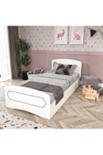KZNMOB HOME Hayal Tek Kişilik Mdf Karyola Beyaz - 90 Cm X 190 Cm Yataklarla Uyumlu - 1