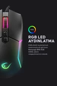 Rampage  Smx-r28 Cool Rgb Işıklı Macro 7200dpi / 1000hz Gaming Oyuncu Mouse Profesyonel Mouse - 3