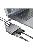 evotech  Hc-11 Macbook Uyumlu Type-c To Usb 3.0 1080p 4k Hdmı Vga Pd Aux Ses Girişli Çevirici Adaptör - 2