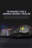 Rampage  Smx-r28 Cool Rgb Işıklı Macro 7200dpi / 1000hz Gaming Oyuncu Mouse Profesyonel Mouse - 5