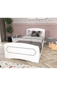 KZNMOB HOME Hayal Tek Kişilik Mdf Karyola Beyaz - 90 Cm X 190 Cm Yataklarla Uyumlu - 3