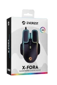 Everest Rampage  Sm-g55 X-fora Led Işıklı Gökkuşağı Aydınlatmalı 7200dpı Oyuncu Mouse (Everest Türkiye Garantili) - 5