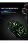 Lennox  A1 2400dpı Kablolu Rainbow Aydınlatmalı Gaming Oyuncu Mouse Siyah(ÖRGÜ KABLO,OPTİK, GARANTİLİ) - 7