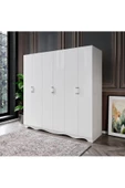 KZNMOB HOME Free 6 Kapaklı 2 Çekmeceli Modern Modüler Gardırop, Elbise Dolabı - Tamamı 1. Kalite Mdf - 2