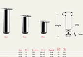 Gürçay Metal Mobilya Dolap Koltuk Ayağı Mat Çap 42mm - 4