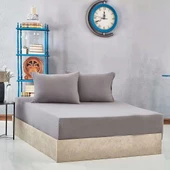 Clasy Çift Kişilik %100 Pamuk Ranforce Lastikli Çarşaf + 2 Adet Yastık Kılıfı 160 x 200 - 6