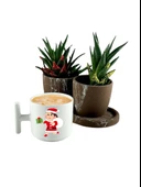 DeepCraft Best Quality 'Noel Anne' T Kulplu Kupa Yılbaşı,Sevgililer Günü, Hediyelik Kupa 185ML - 1