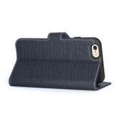 iPhone 6 / 6s Kılıf Kroko Desen Kapaklı Cüzdanlı - 10