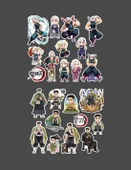 Demon Slayer Gyomei Himejima - Tengen Uzui 2 Li Set Anime Sticker Çıkartma - 3